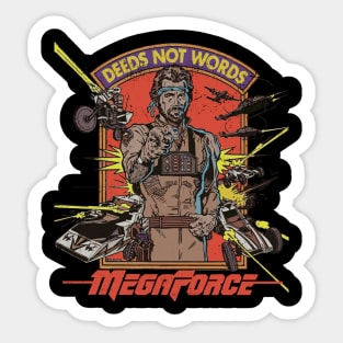 Deeds not Words Sticker